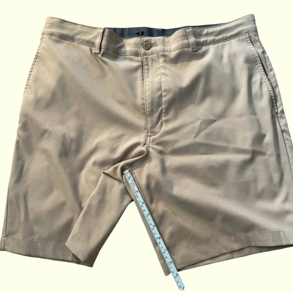 Grand Slam Golf‎ Shorts Mens 38 Tan Flat Front Performance Moisture Wicking 9